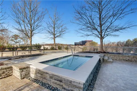 a view of outdoor space with seating area