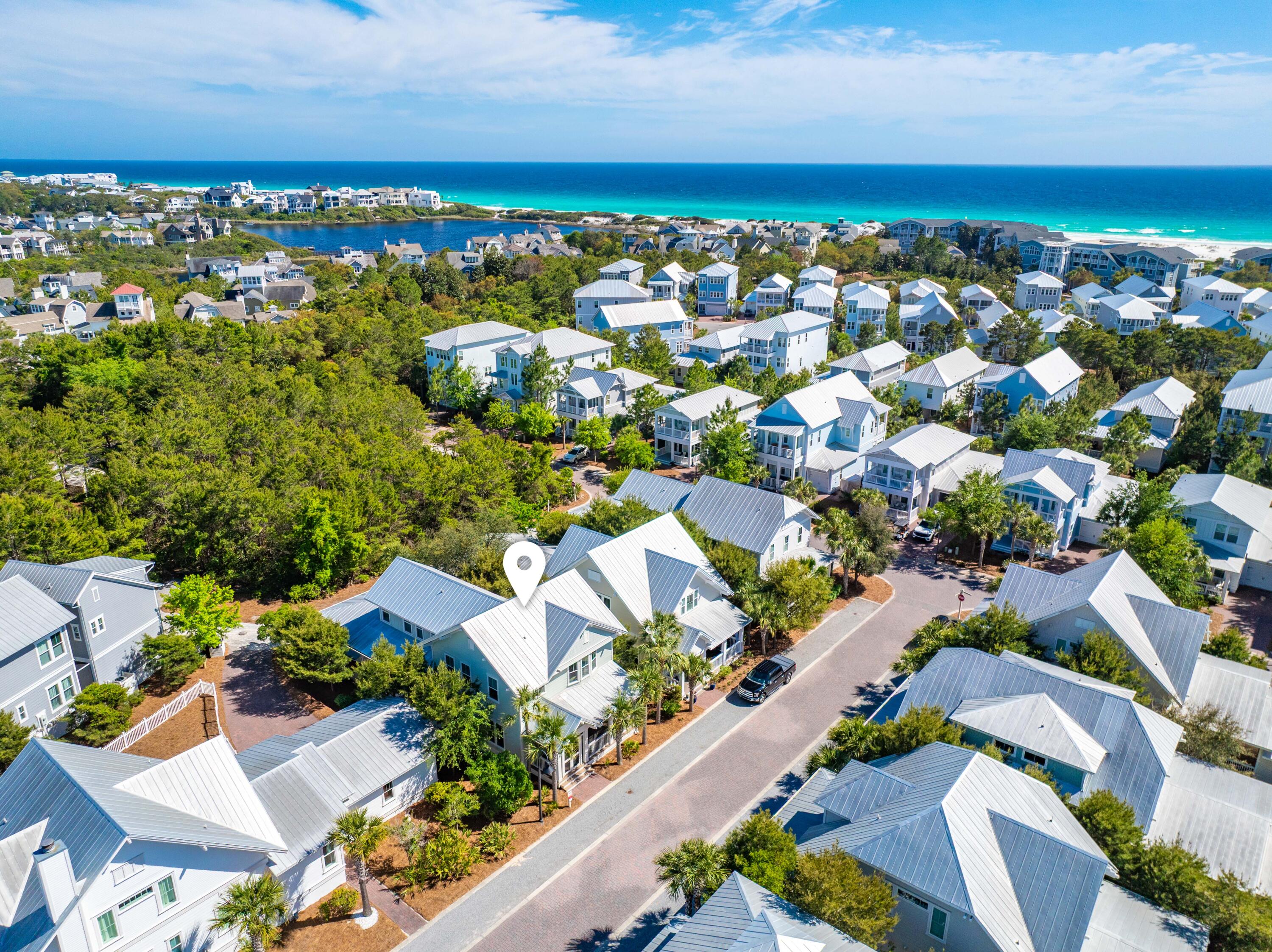 27 Federal Street Inlet Beach, FL 32461 - Photo 5 of 74 an aerial view of residential houses with outdoor space