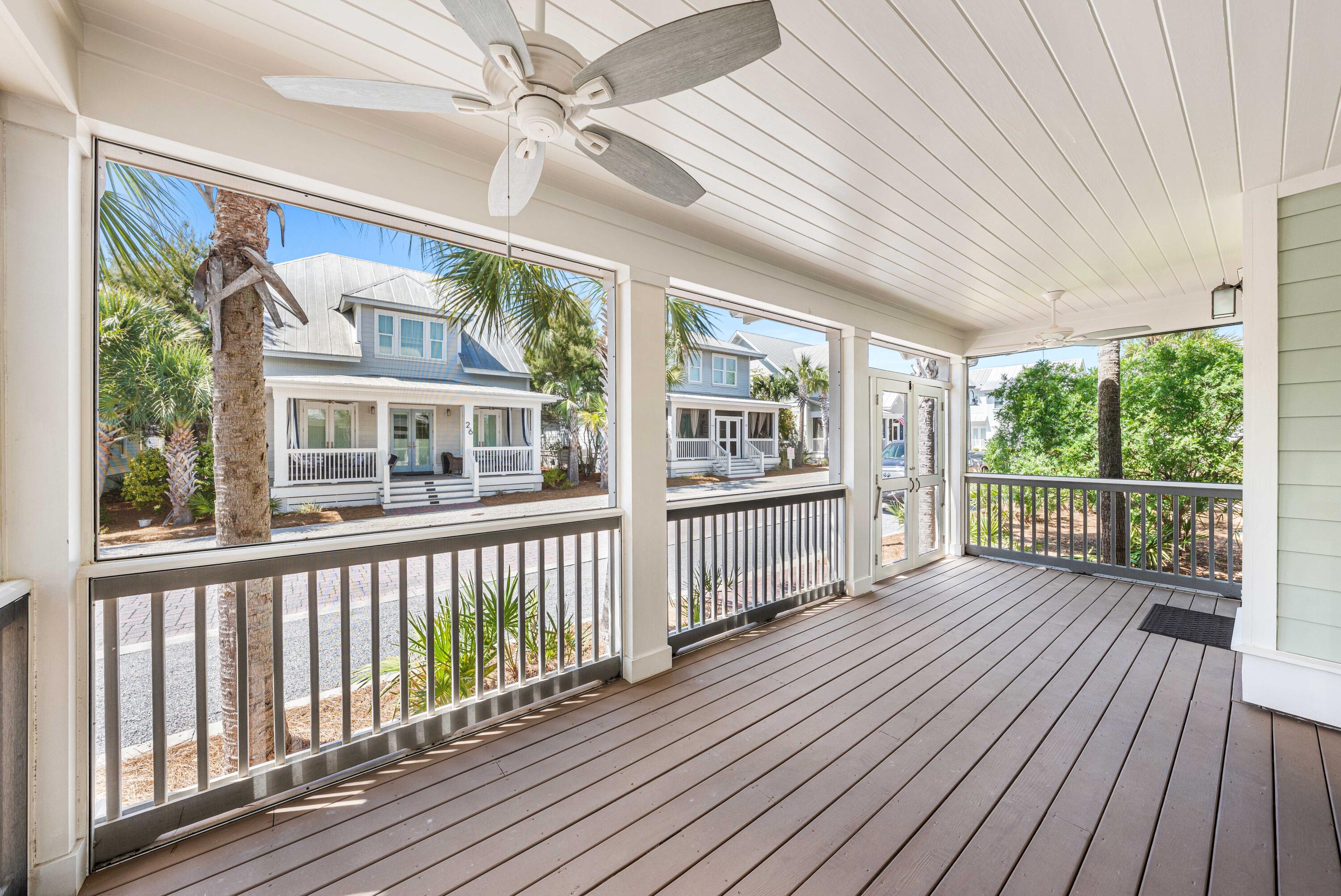 27 Federal Street Inlet Beach, FL 32461 - Photo 53 of 74 a view of a balcony with wooden floor