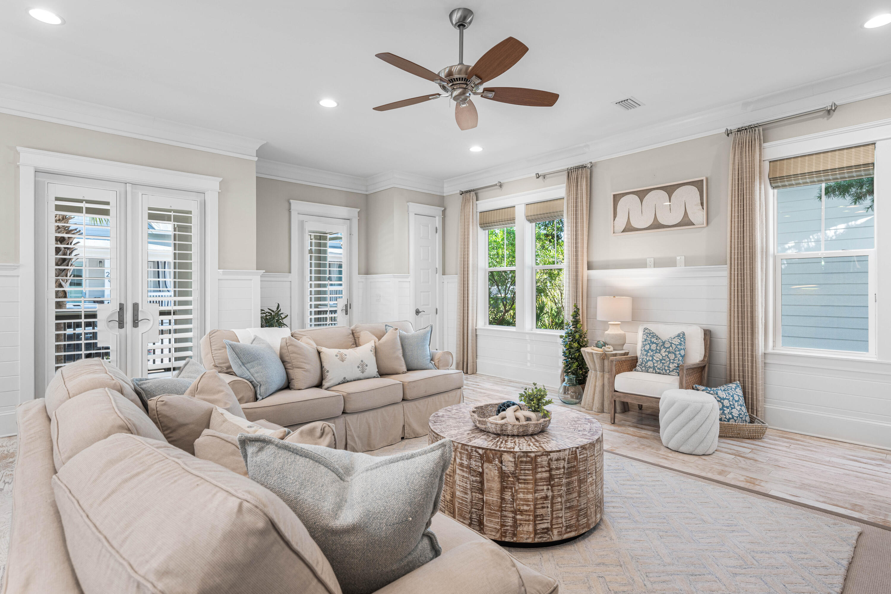 27 Federal Street Inlet Beach, FL 32461 - Photo 7 of 74 a living room with furniture ceiling fan and a large window