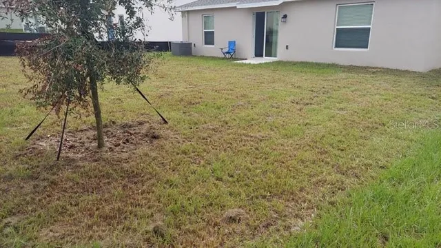 a view of a house with a yard