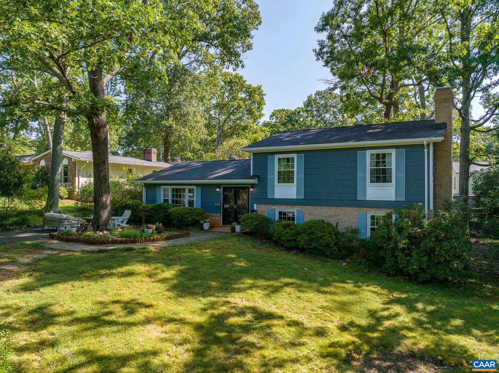 723 Village Road Charlottesville, VA 22903 - Photo 44 of 51 a view of a house with a yard patio and fire pit