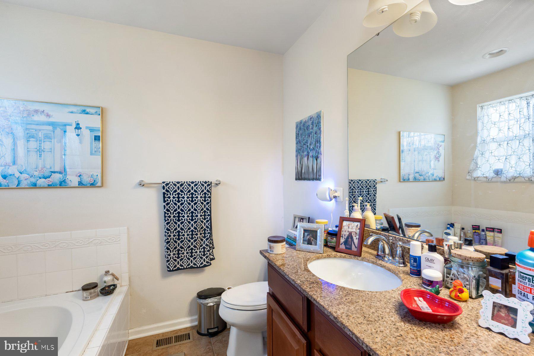 150 Cool Springs Road North East, MD 21901 - Photo 14 of 54 a bathroom with a granite countertop sink and a mirror