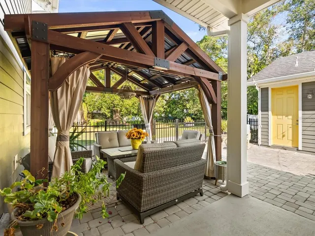 a outdoor view with sitting space