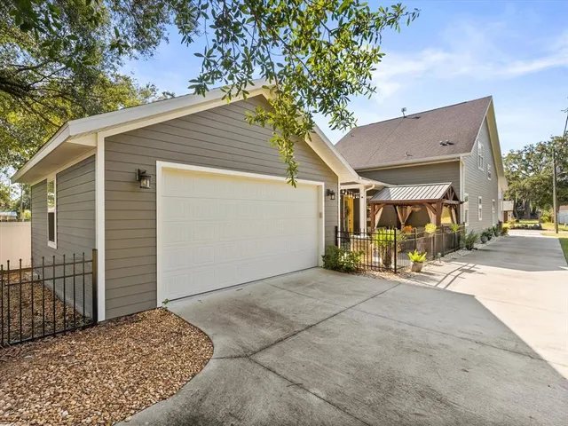a view of a house with a garage