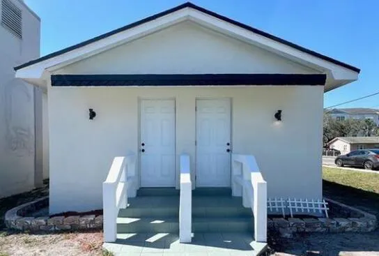 a front view of a house