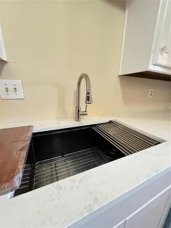 a close view of kitchen sink