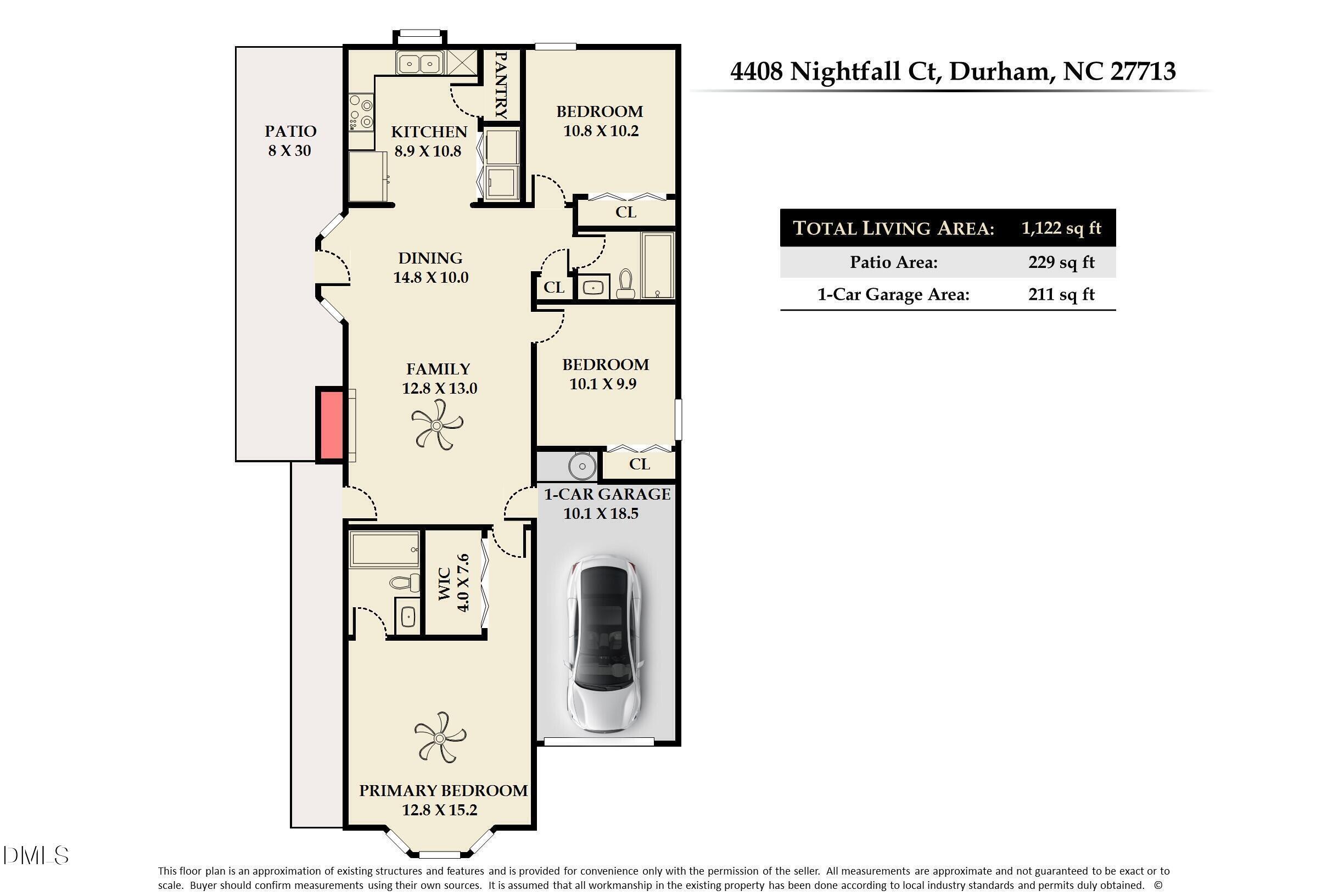 4408 Nightfall Court Durham, NC 27713 - Photo 17 of 17 4408 Nightfall floorplan
