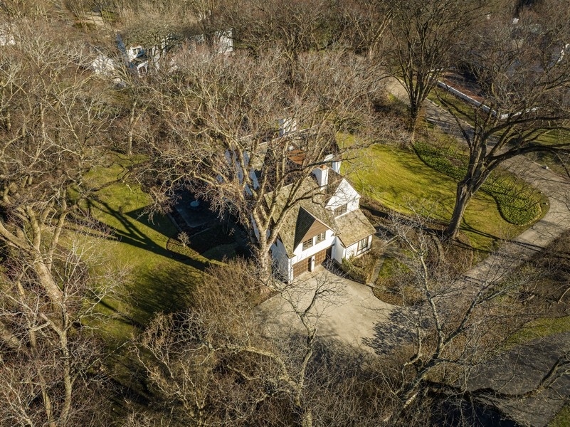 180 Dewindt Road Winnetka, IL 60093 - Photo 5 of 7 a view of a yard with plants and large trees
