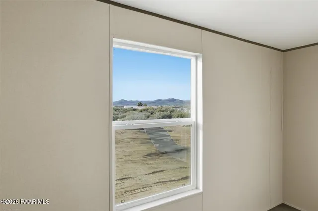 a view of a glass door with a glass door