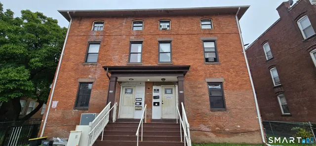 a front view of a building