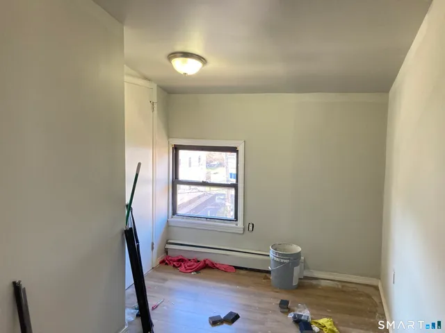 a bathroom with a window