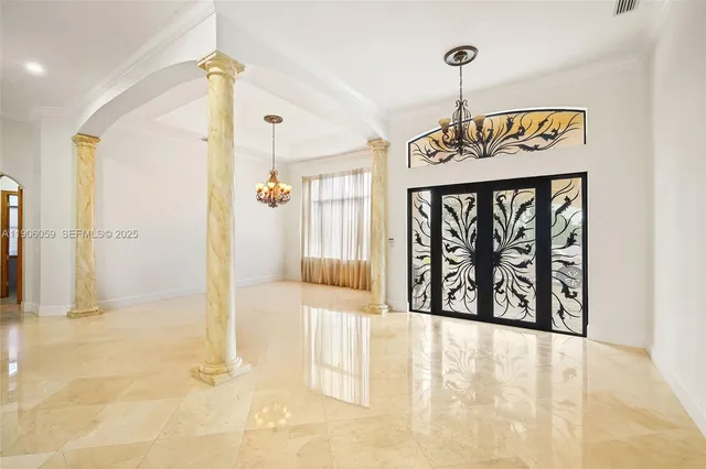 a view of an entryway in front of a house