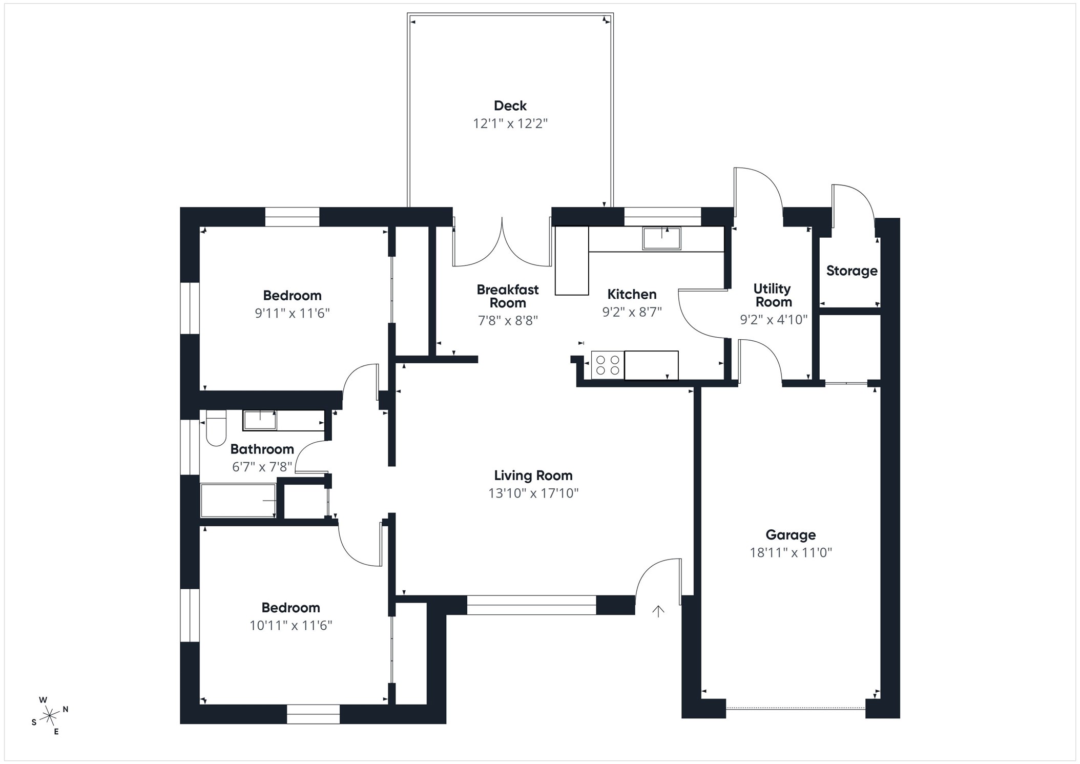 3035 Guese Road Houston, TX 77018 - Photo 20 of 20 a picture of a floor plan