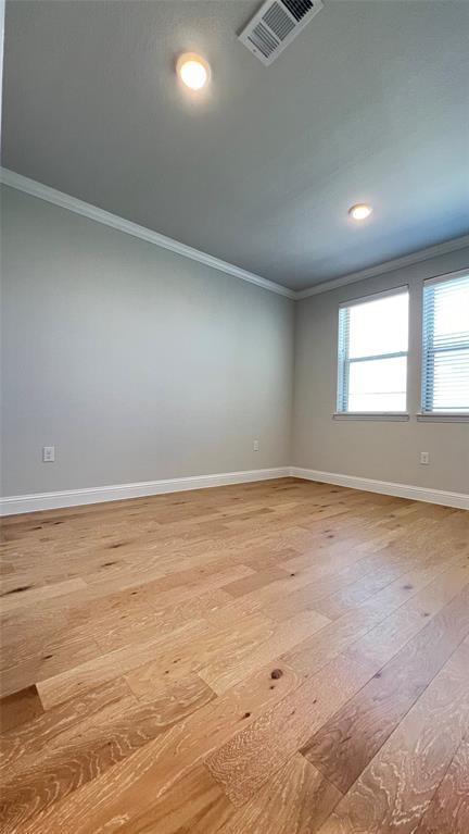 651 Watters Road, Unit 3300 Allen, TX 75013 - Photo 13 of 25 Spare room with ornamental molding and light hardwood / wood-style floors