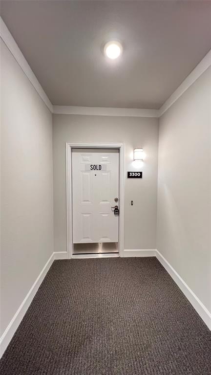 651 Watters Road, Unit 3300 Allen, TX 75013 - Photo 6 of 25 Doorway featuring carpet and ornamental molding