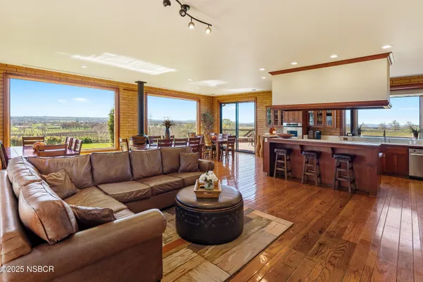 a view of a terrace with seating space