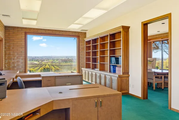 a view of an ocean from a building