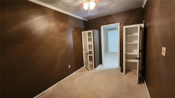 a view of a hallway with a elevator