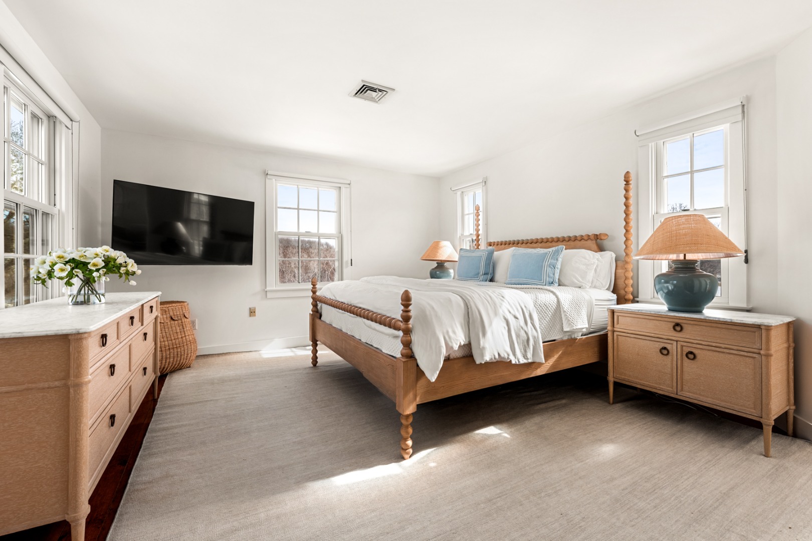 6 Fargo Way Nantucket, MA 02554 - Photo 12 of 28 a bedroom with bed and a flat screen tv