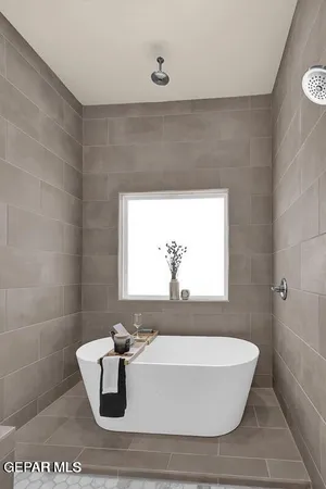 a room with cabinets and dust bin