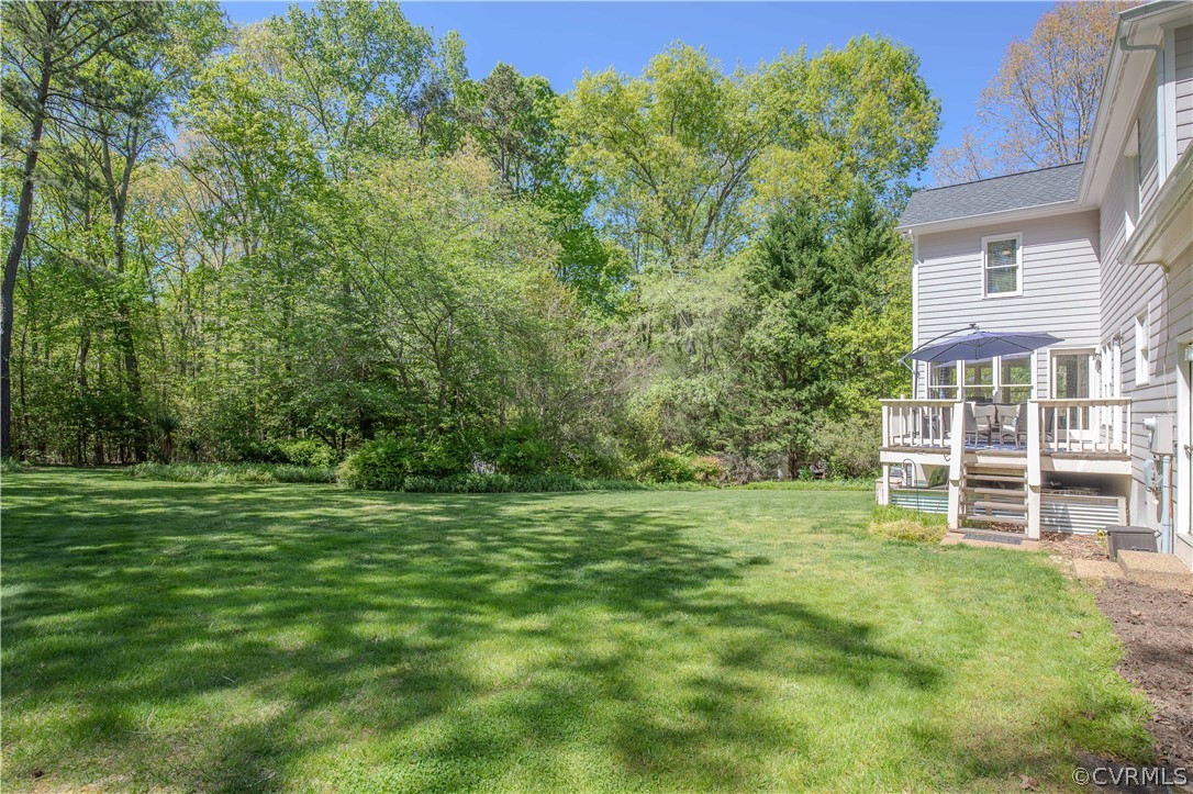 11360 Glendevon Road Chesterfield, VA 23838 - Photo 31 of 43 Rear deck overlooking large level back yard!