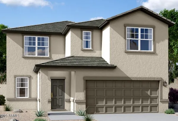 a front view of a house with a balcony
