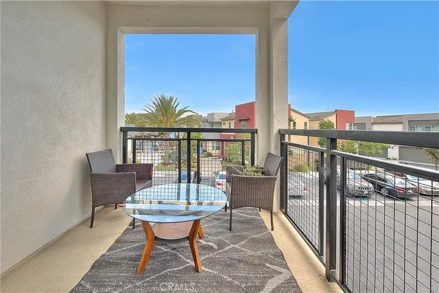 a view of balcony with city view