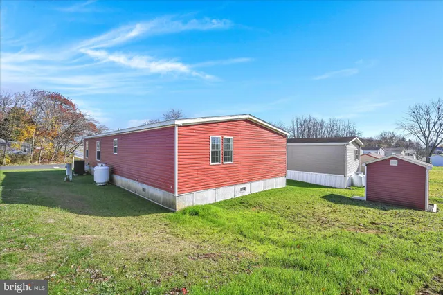 a view of a backyard with potted plants and large tree