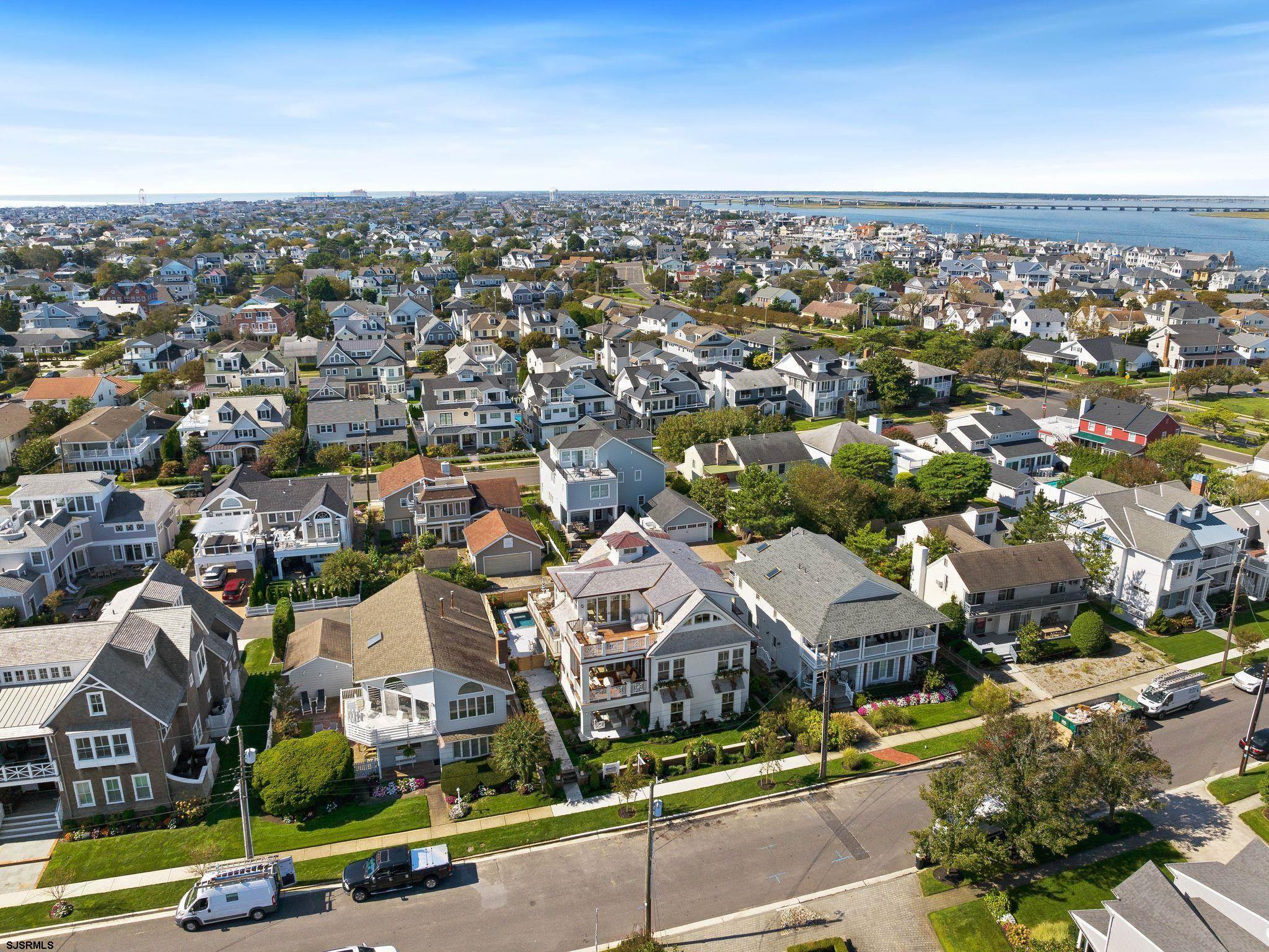 12 East Newcastle Road Ocean City, NJ 08226 - Photo 89 of 99 an aerial view of residential houses with city view
