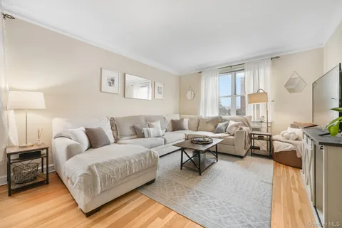 a living room with furniture and a couch