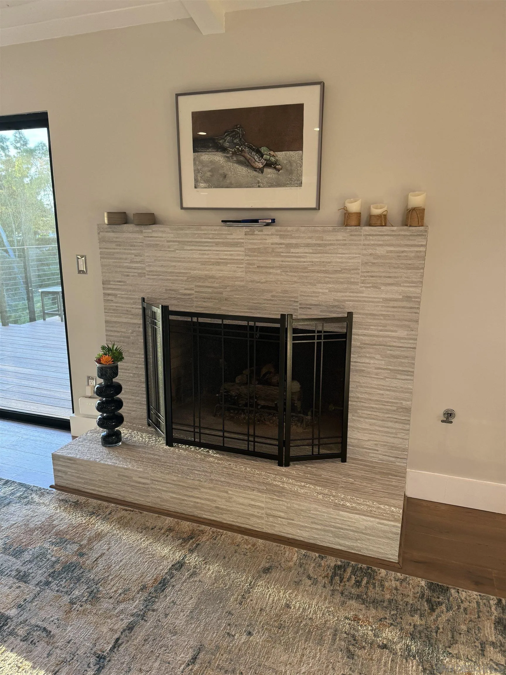 1402 Rodeo Drive La Jolla, CA 92037 - Photo 34 of 62 a living room with a fireplace