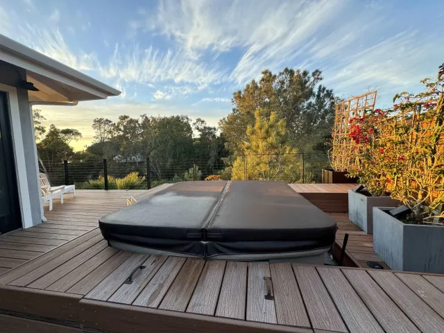 a view of backyard with green space