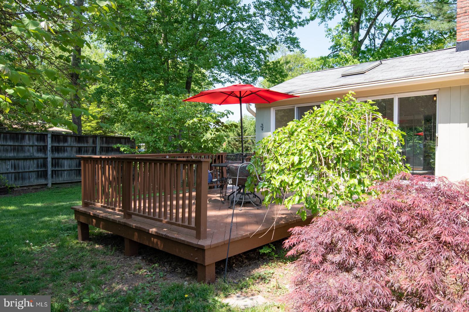 2101 Shenandoah Road Alexandria, VA 22308 - Photo 25 of 44 a view of a backyard with a deck and a garden