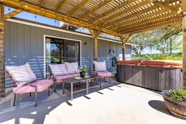 a outdoor space with chairs