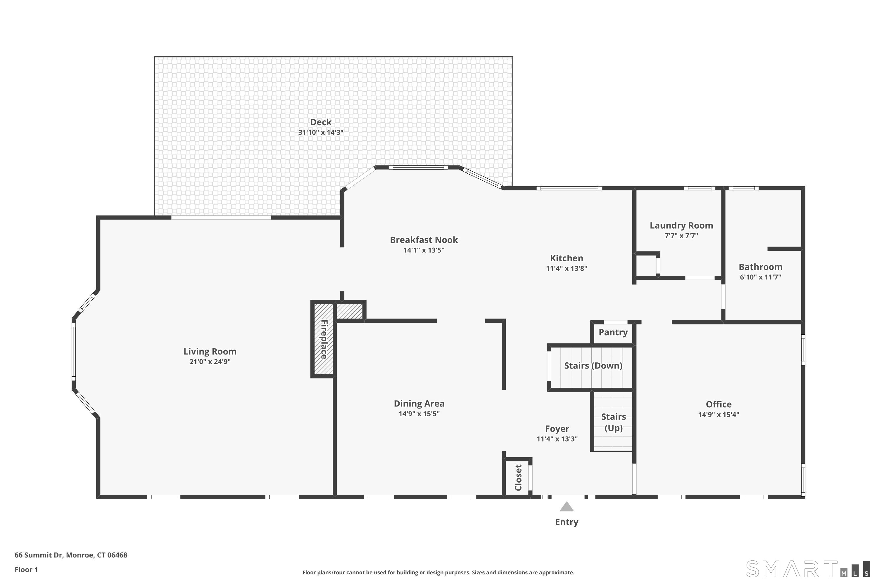 66 Summit Drive Monroe, CT 06468 - Photo 36 of 37 First Floor Plan