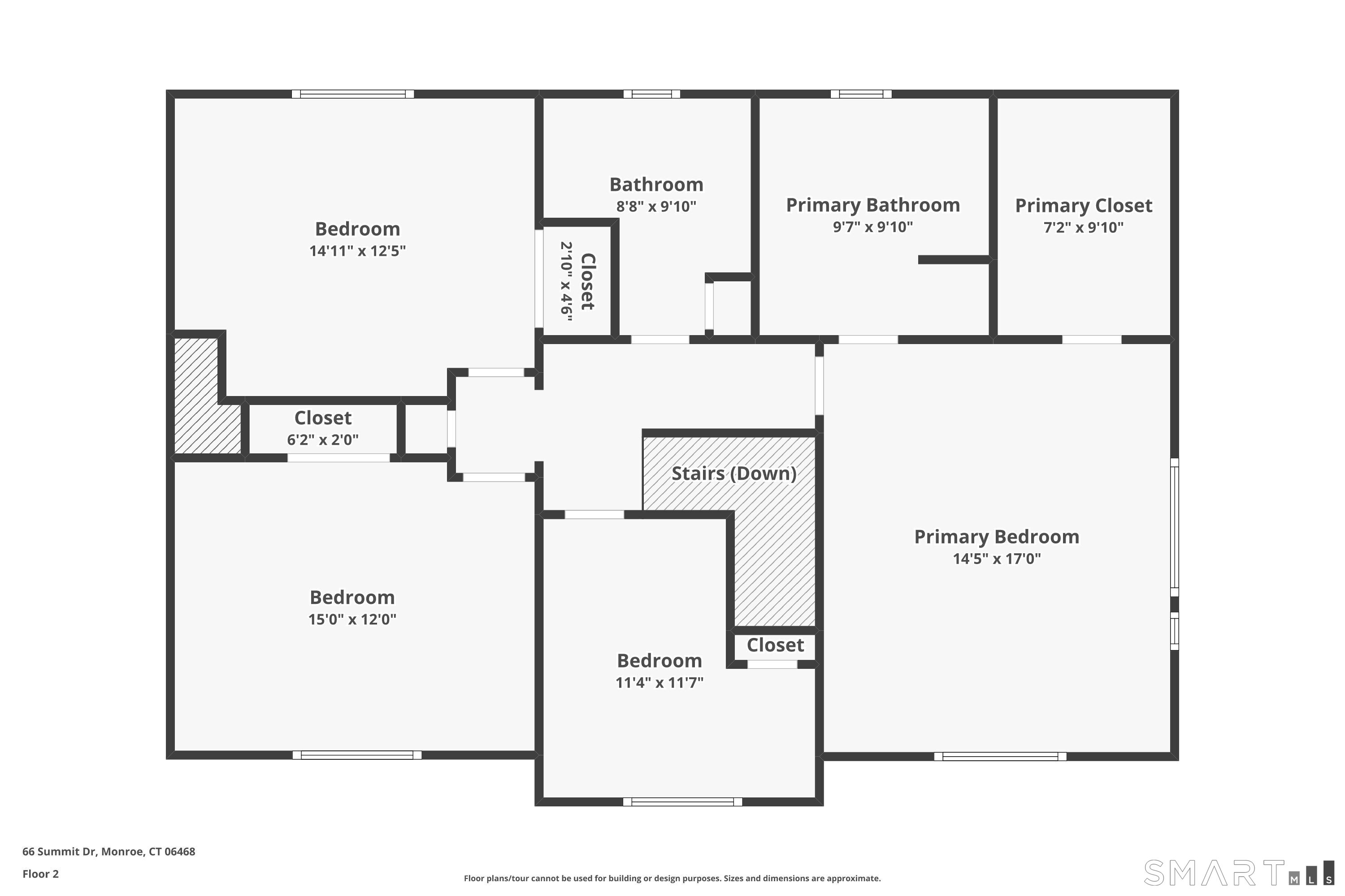 66 Summit Drive Monroe, CT 06468 - Photo 37 of 37 Second Floor Plan