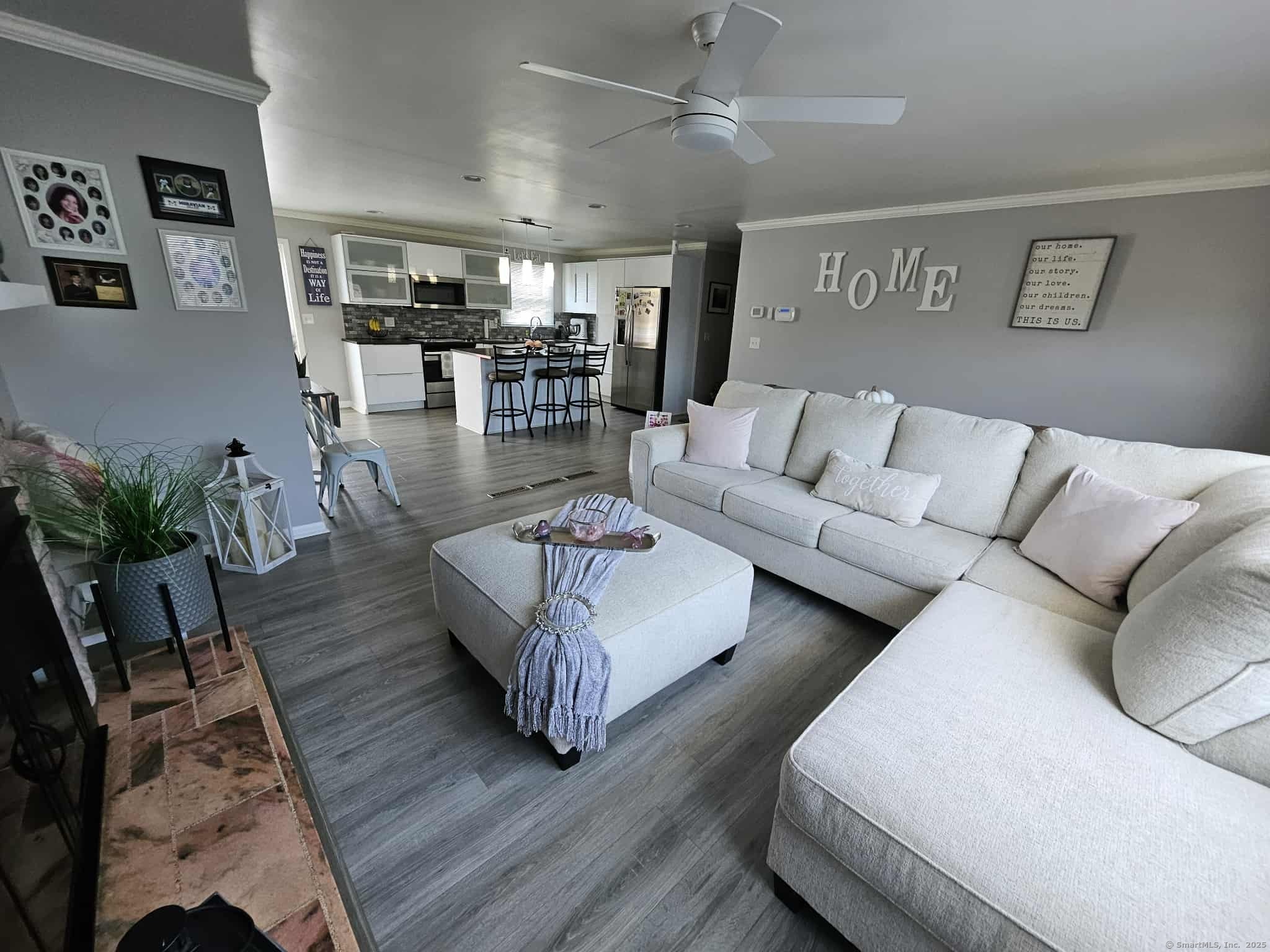 2 F Street Derby, CT 06418 - Photo 4 of 28 a living room with furniture and view of kitchen