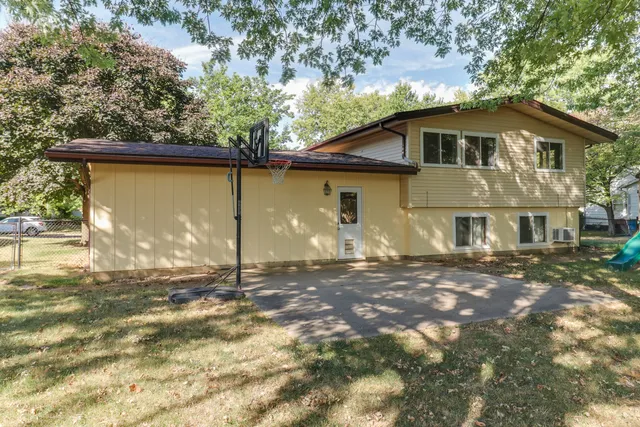 a backyard of a house