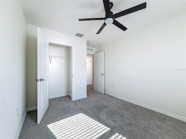 a view of a big room with storage area