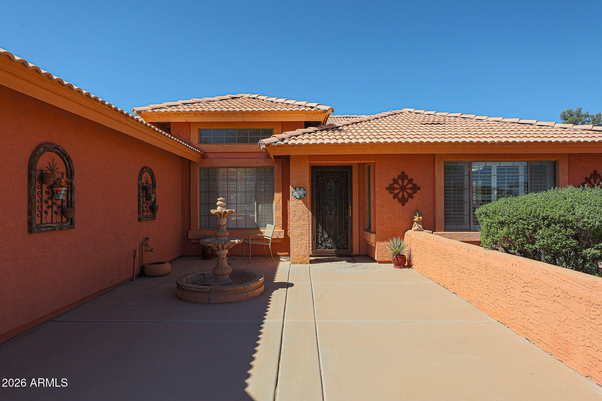 a view of a house with patio