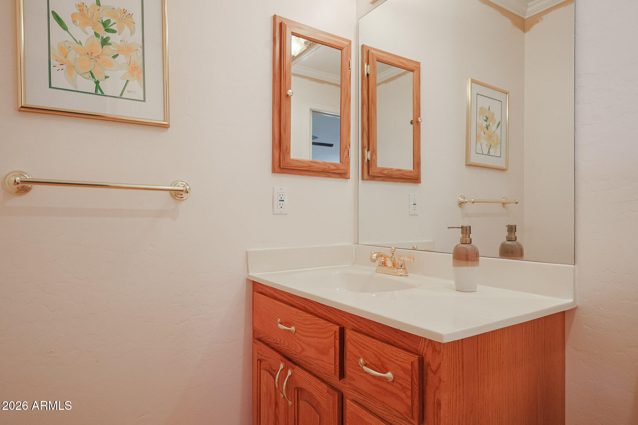 7344 North Alsup Road Litchfield Park, AZ 85340 - Photo 26 of 62 a bathroom with a sink and a mirror
