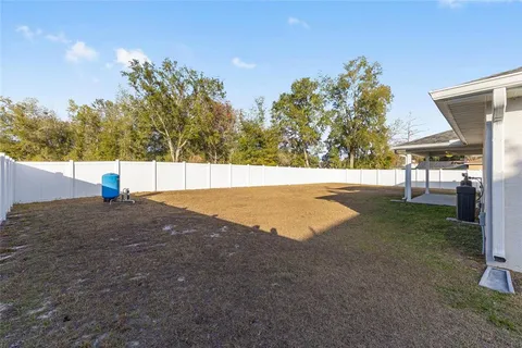 a view of backyard with green space