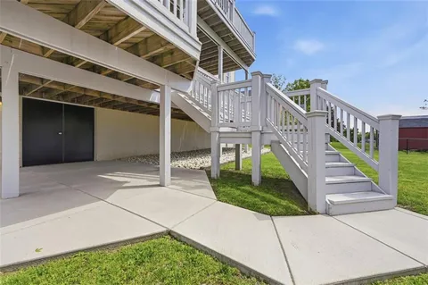 a view of a backyard with a garden