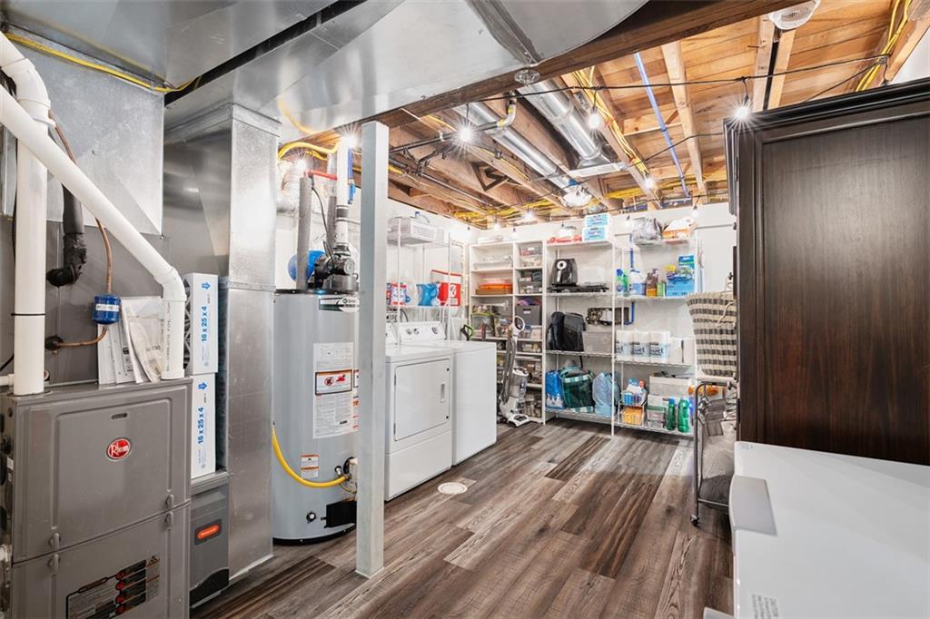 505 Center Grange Road Monaca, PA 15061 - Photo 34 of 43 a storage room with washer and dryer