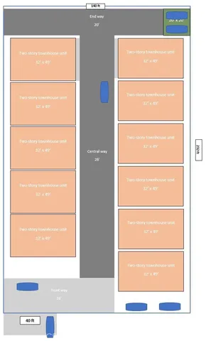 a view of a white apartments with large windows