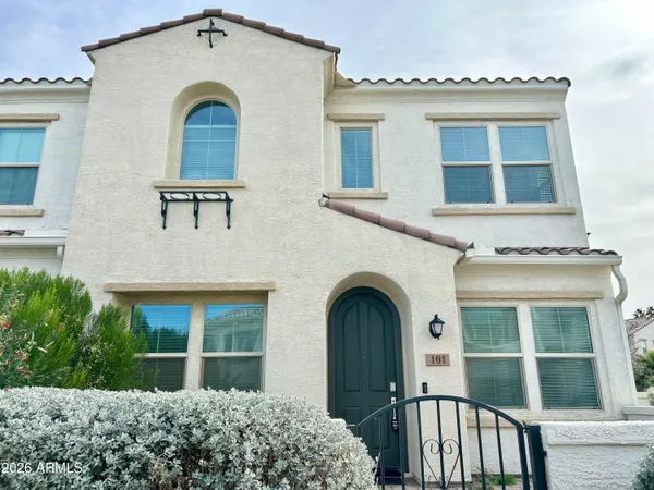 a front view of a house