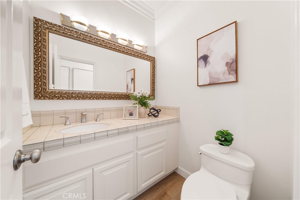 34152 Cambridge Road Dana Point, CA 92629 - Photo 40 of 70 a bathroom with a toilet a sink and mirror