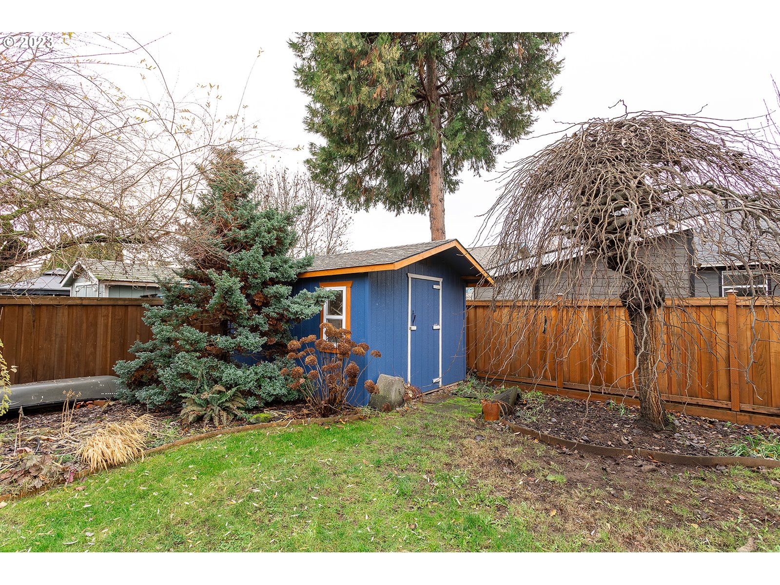 4010 Torrington Avenue Eugene, OR 97404 - Photo 34 of 35 a view of backyard with potted plants and a large tree