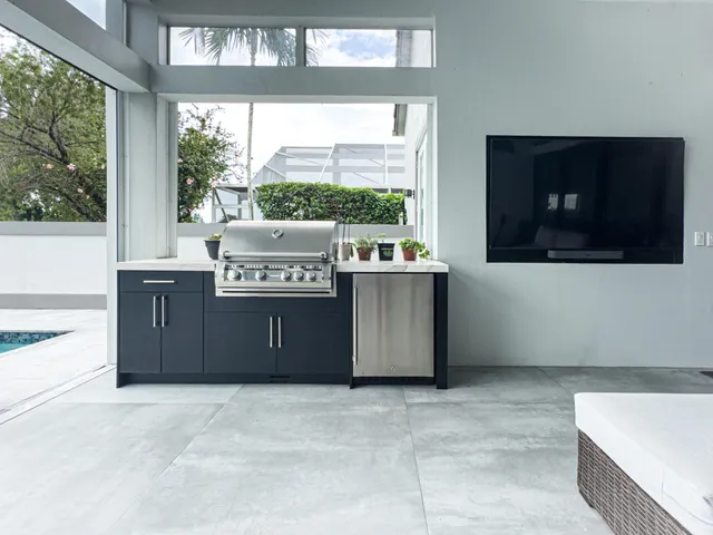 a childrens park with lots of swings and slides